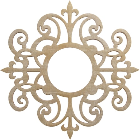 Ekena Millwork Dijon Wood Fretwork Pierced Ceiling Medallion, Birch, 16"OD x 5 1/4"ID x 1/4"T CMWP16X16X0250DIBI